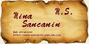 Mina Sančanin vizit kartica